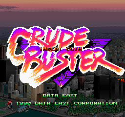 Crude Buster (World FX version) Title Screen